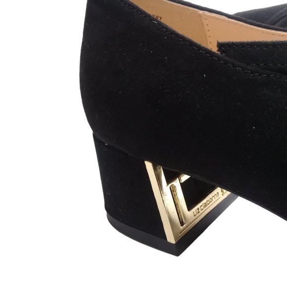 Liz Claiborne NEW Womens Ferry Pumps Adjustable Buckle Block Heel Black Shoes 6M - Picture 12 of 13